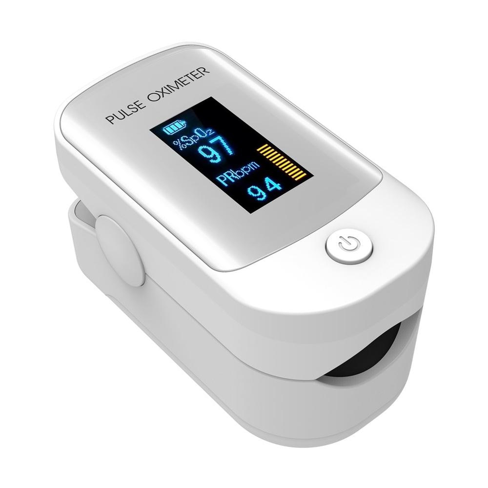 Finger tip puls oximeter meter spo 2 pulsmåler blod iltmætning oled oximeter til husholdningsbrug
