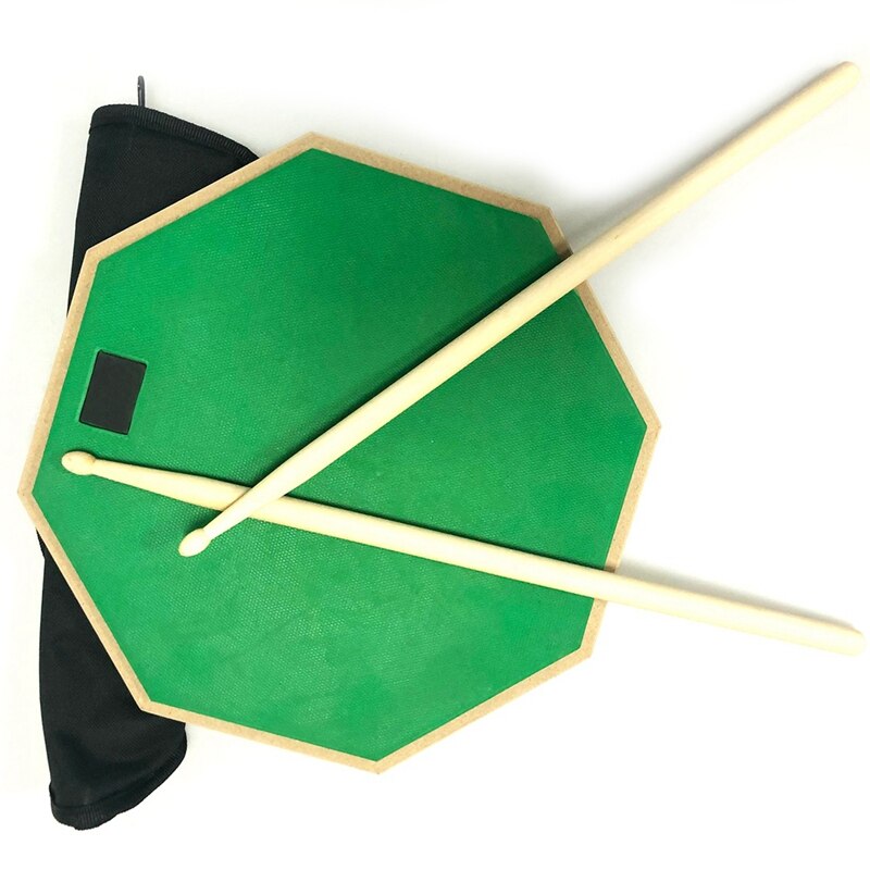 Portable Rubber Wooden Dumb Drum Practice Training Drum Pad Set with Drum Sticks for Percussion Instruments Parts