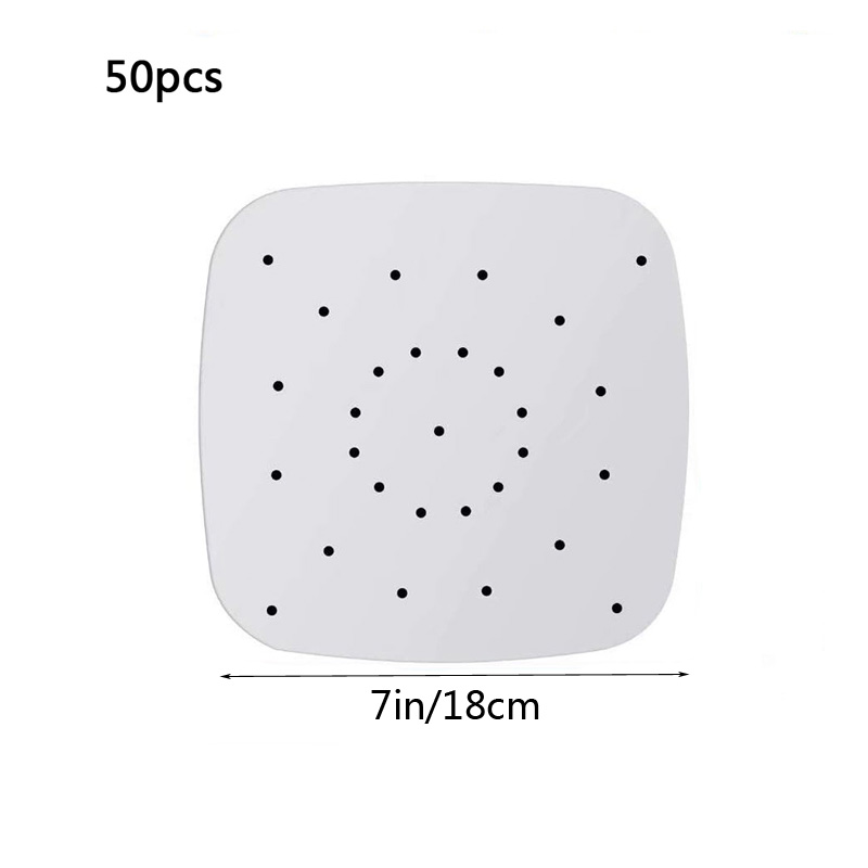 Luchtfriteuse Papier Wegwerp Luchtfriteuse Perkamentpapier Liners Antiaanbaklaag Stoomvoeringen voor Oven Magnetron Stoommand: Licht Geel