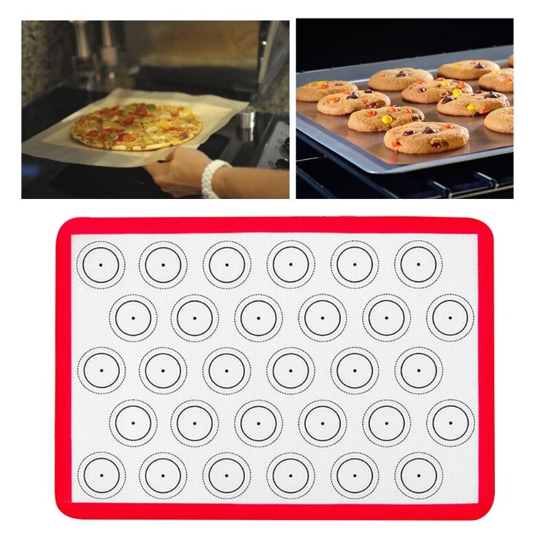 Stip cirkel antiaanbak bakmat rechthoek barbecue siliconen plaat hoge temperatuur bakmat voor macarons cake brood