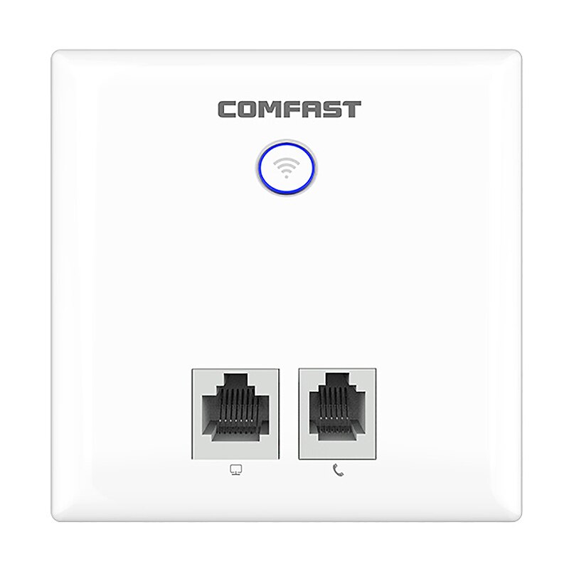 750Mbps senza fili in Parete Punto di Accesso interno 86 Pannello RJ45 + RJ11 Porta doppio gruppo musicale pallido LAN WiFi Ripetitore router