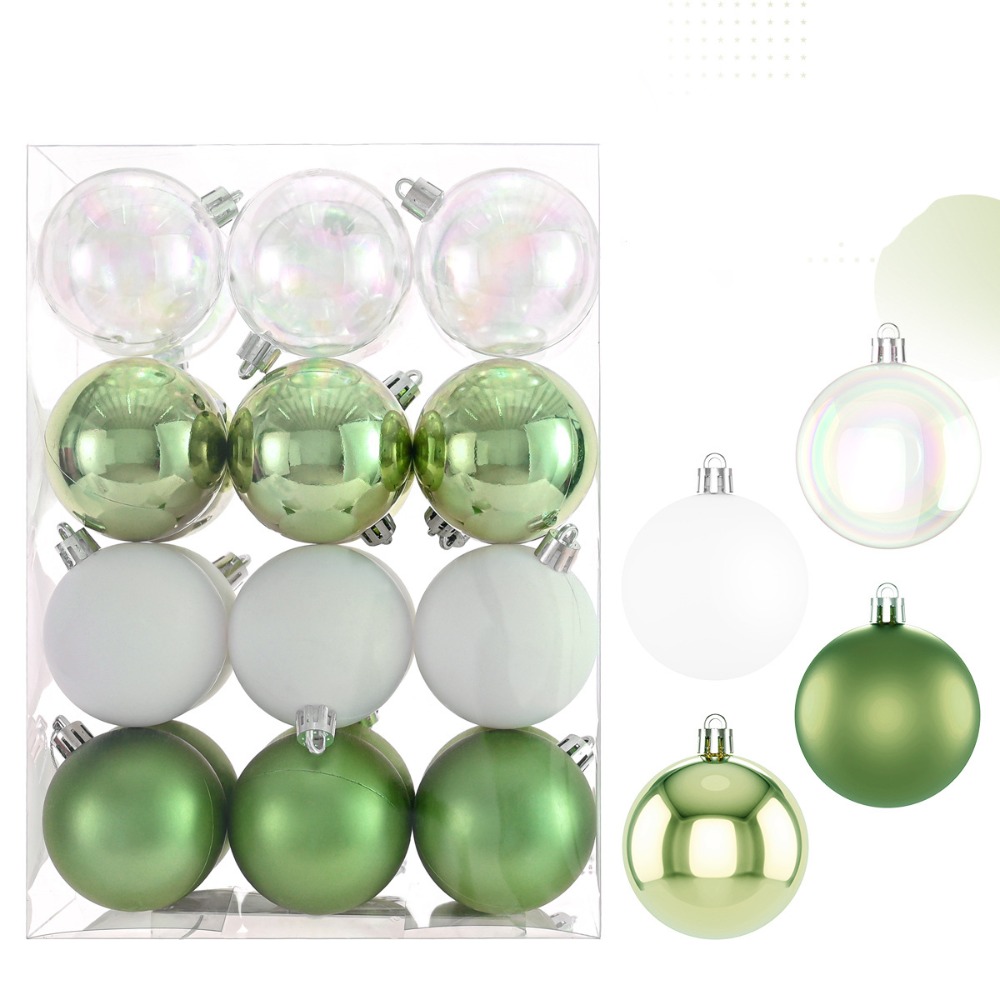 24 stuks 6 cm kerstballen gegalvaniseerde waterdichte kerstbollen hanger onbreekbaar plastic: plum