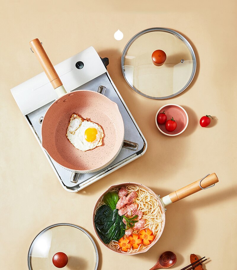 Küche Kochen Topf Maifan Stein Nicht-Stick Kochen Nudeln Heißer Milch Suppe Töpfe Japanischen Stil Schnee Pan Herd universal Kochgeschirr