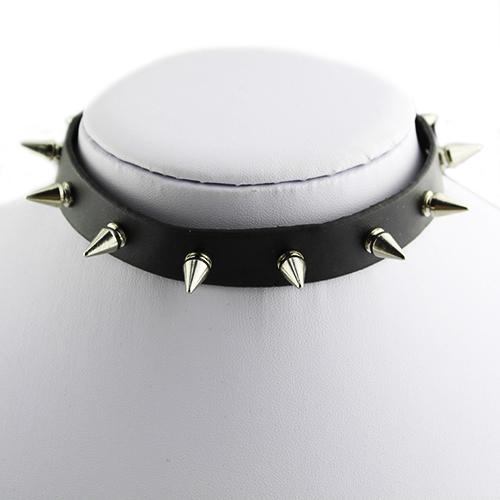 Gothic sieraden punk spike goth choker vrouwen kraag vrouwen met studs klinknagel zwarte leren choker mannen ketting chocker