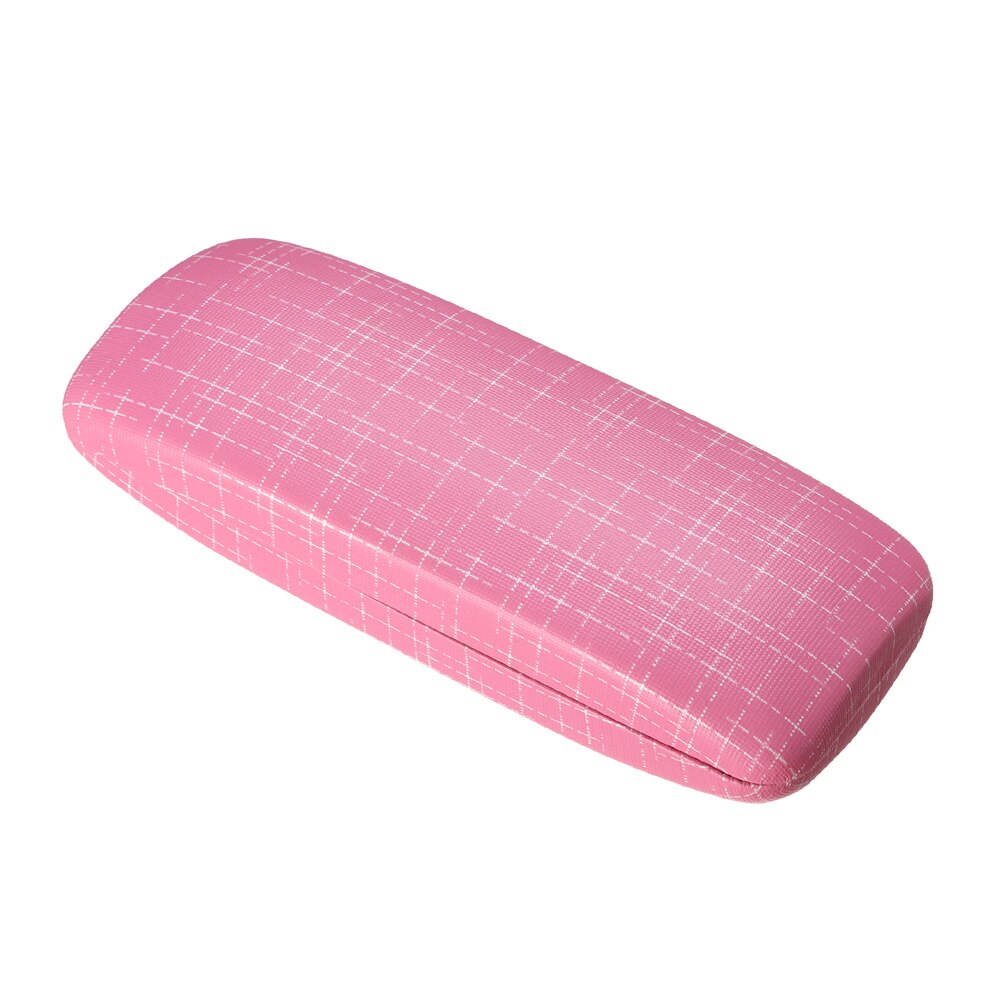 Étui à lunettes en cuir unisexe, à monture rigide, étanche, Portable, boîte à lunettes de lecture, couleur unie, 1 pièce: pink-B