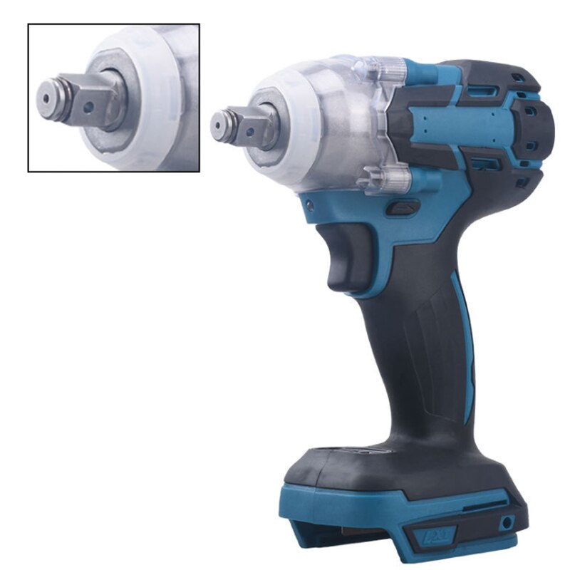 18V 520Nm Electric Impact Wrench Driver Cordless Brushless Wrench Screwdriver 1/2 Rechargeable Socket Wrench for Makita Battery: c
