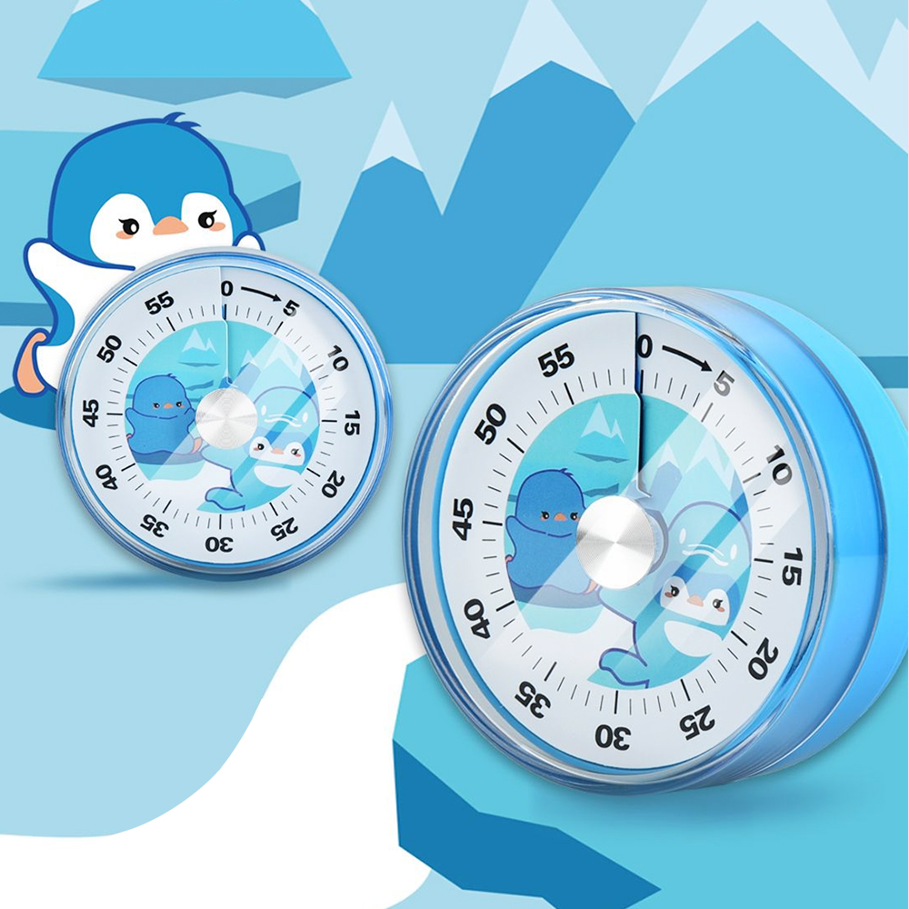 Magnetischer Uhr-Timer, mechanisch, mit lautem Alarm, Küchentimer, Alarm, Kochtimer, 60 Minuten, für Schüler, Lehrer, visueller Timer