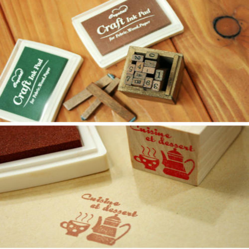 Handmade DIY Craft Oil Based DIY Ink Pad Rubber Stamps Fabric Wood Paper Scrapbooking 8 Colors Ink pad Finger Paint