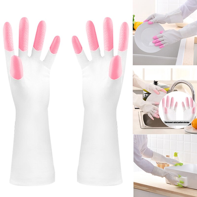32.5cm latex handschoenen herbruikbare lange pvc handschoenen afwas handschoenen voor keuken tuinieren ksi 999