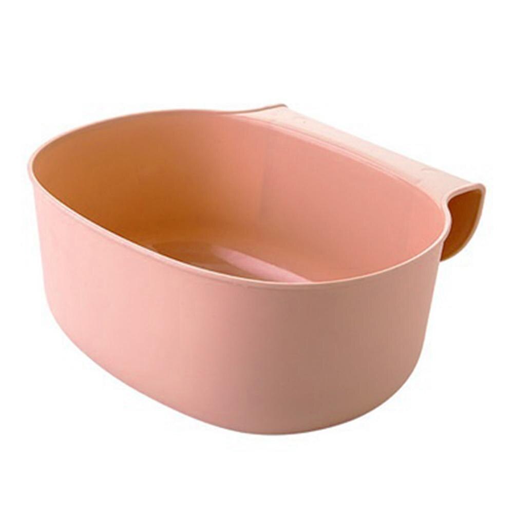 Useful Garbage Basket For Kitchen  Hanging Garbage Waste Bin Can Trash Barrel Storage Container Durable Accessory: Pink