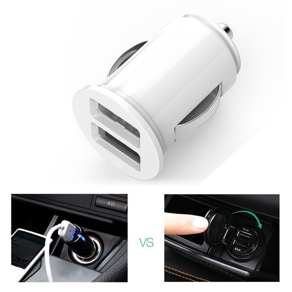 12v strøm Dobbel 2 havn usb mini kule billader adapter til telefon