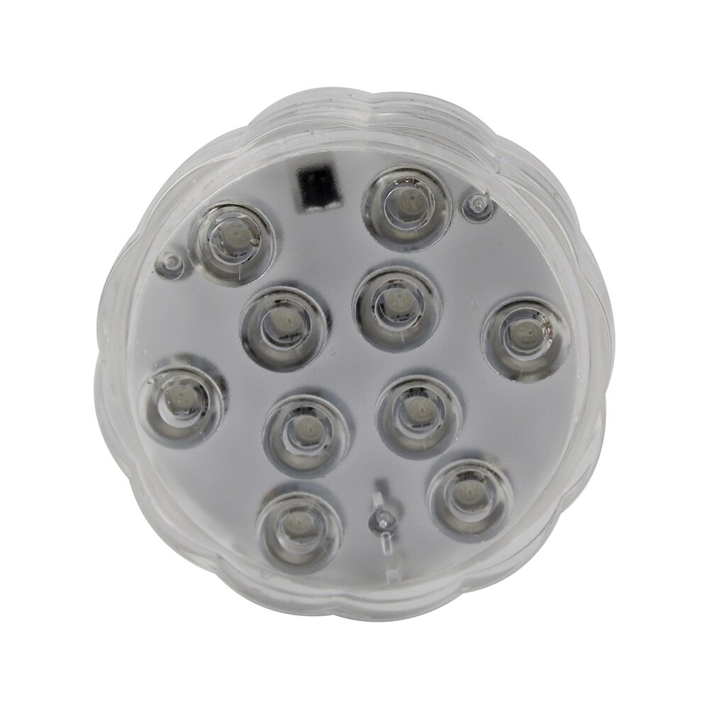 BORUiT 10 LED Remote Control RGB Submersible Light Battery Operated Waterproof Underwater Light Flower Vase Fish Tank Pool Light