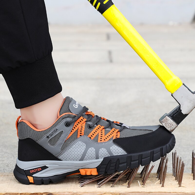 Onverwoestbaar Mannen Werken Veiligheidsschoenen Anti-Smashing Stalen Neus Veiligheid Laarzen Voor Man Antislip Bouw Veiligheid Sneakers voor Mannelijke