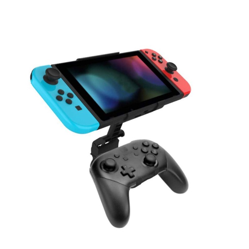 Soporte de Clip plegable con controlador NS Switch PRO para Nintendo Switch/Switch Lite, soporte de montaje para consola de juegos