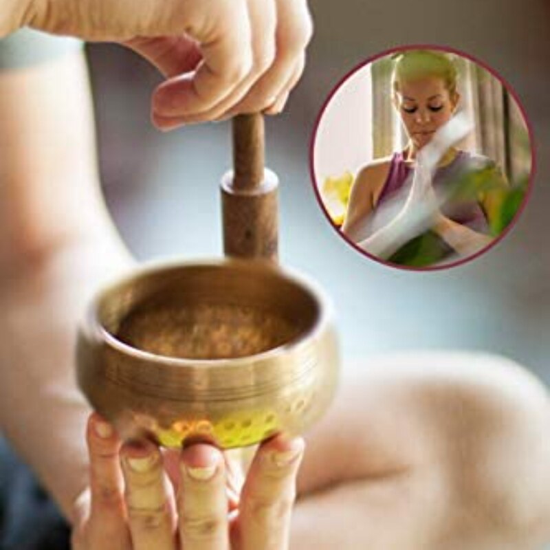 Tibetan Singing Bowl Se,Meditation Sound Bowl Handcrafted in Nepal for Healing and Mindfulness