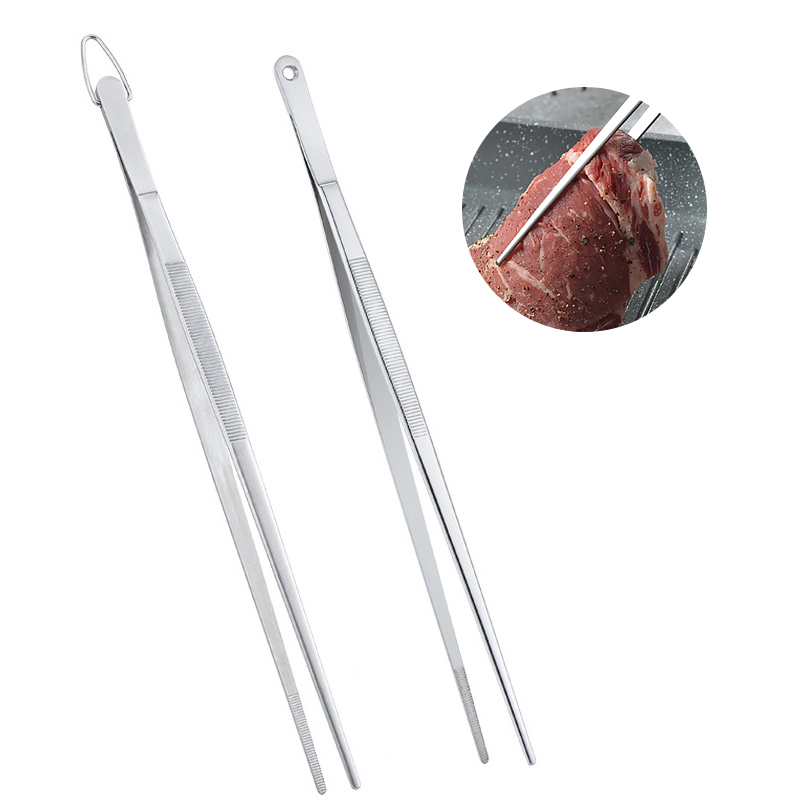 1pc 12 Zoll Küchen pinzette Edelstahl kochen extra lange Pinzette feine Pinzette Zange für Grill kochen Bartending-Werkzeuge