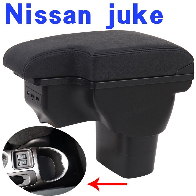 for Nissan juke armrest box universal car center console caja modification accessories double raised with USB No installation