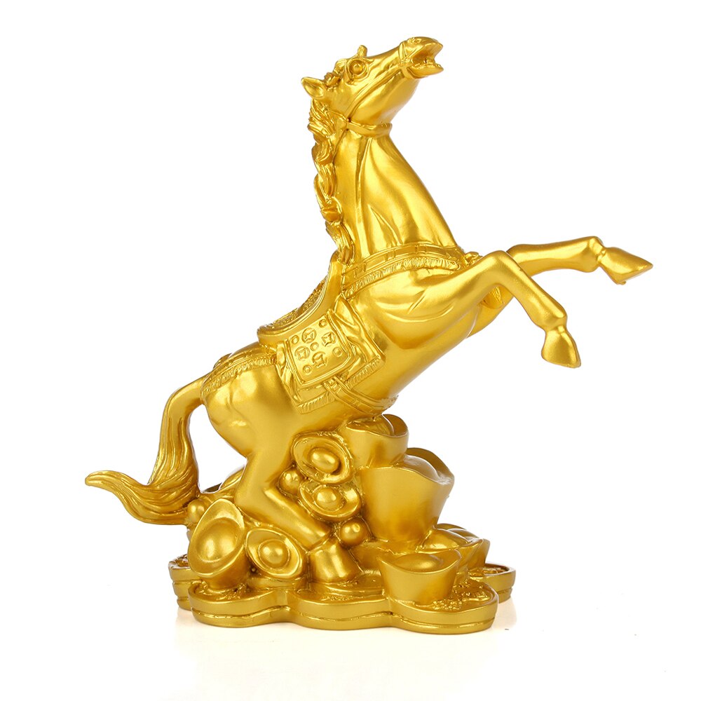 Harz pferd handwerk hause dekorationen retro goldene pferd Statue pferd skulptur büro dekoration zubehör: Gold
