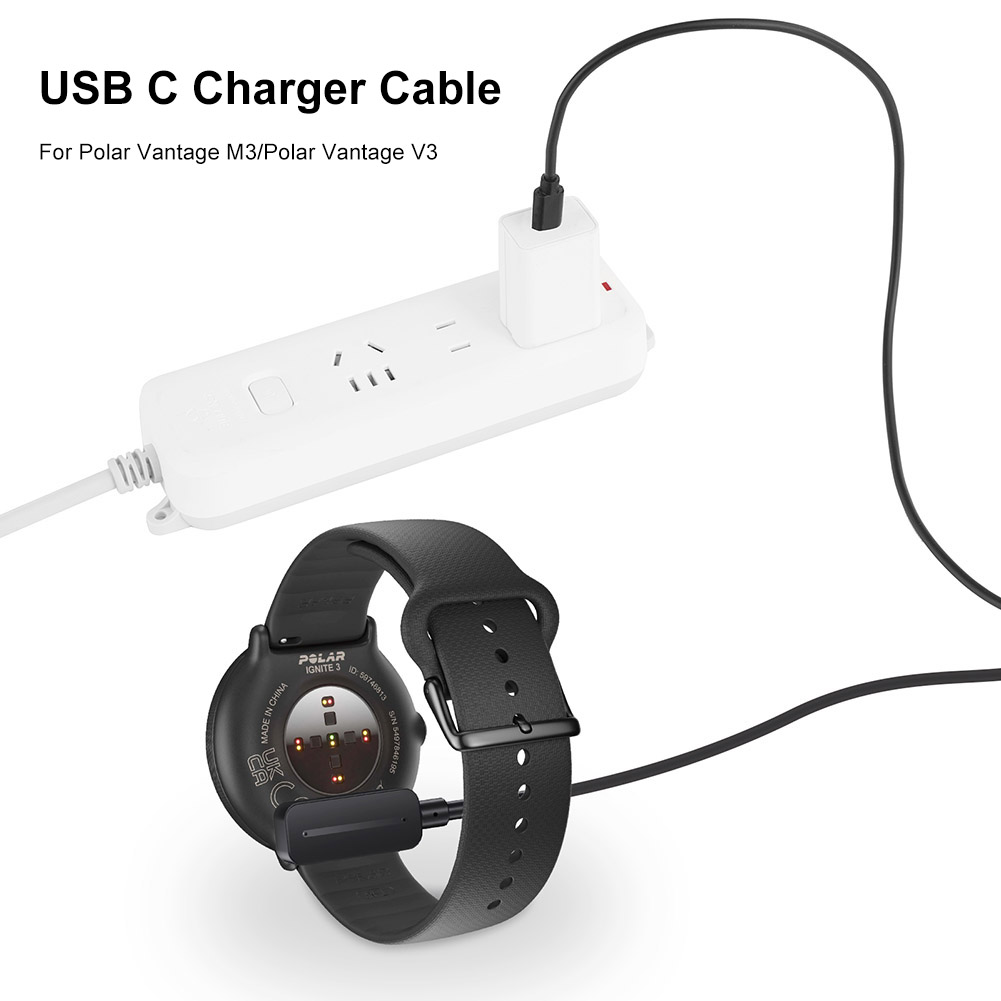 USB-C-Ladekabel, 1 m, tragbarer Netzadapter, 5 V, 1 A, für Polar- Vorteil M3/Polar- Vorteil V3, für Polar- entzünden 3/Streugut X2 Profi.