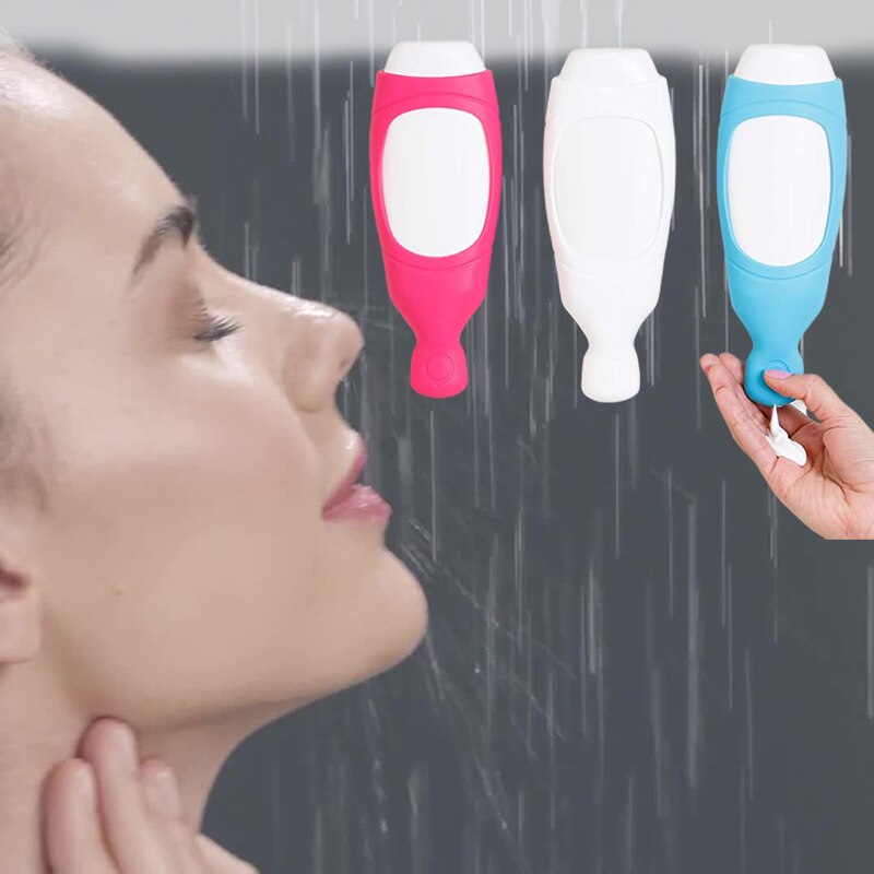 Shower Squeeze Dispenser Shampoo Squeeze Bottle Leak Proof Silicone Squeeze Dispenser Hook Silicone Soap Dispenser Leak Proof