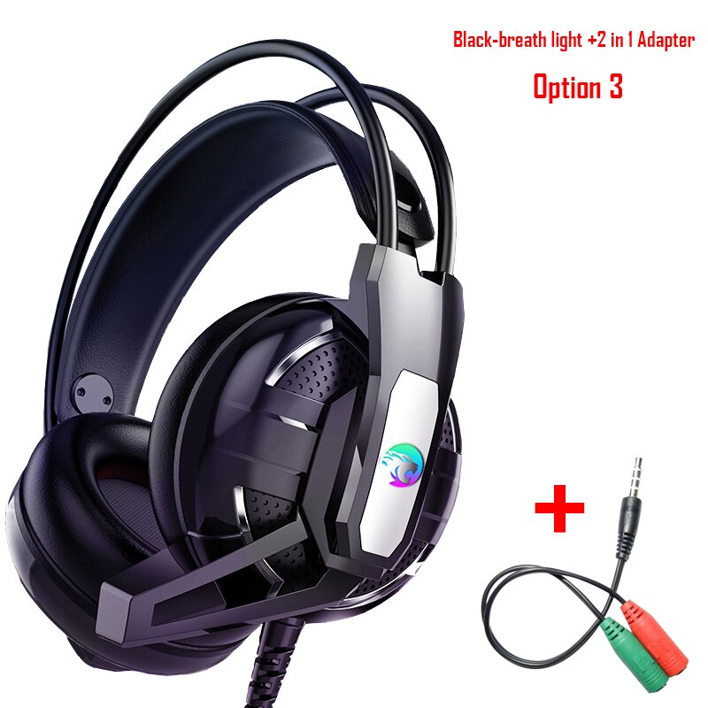 PS4 Gaming Hoofdtelefoon 4D Stereo Rgb Licht Koptelefoon Video Game Headset Met Microfoon Voor Xbox One/Laptop/ pc Tablet Gamer