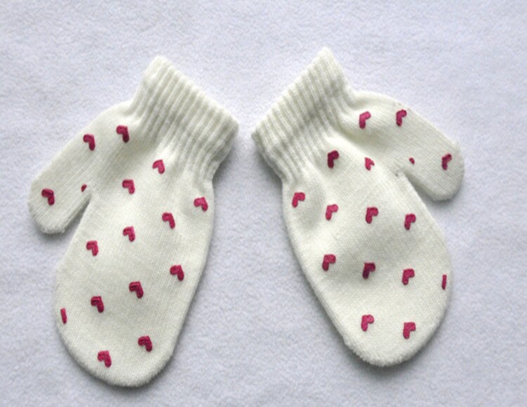 Cute Kids Winter Gloves Baby Knitting Warm Soft Gloves Toddler Mittens Dot Star Kids Boys Girls Candy Colors Mittens Unisex: Default Title