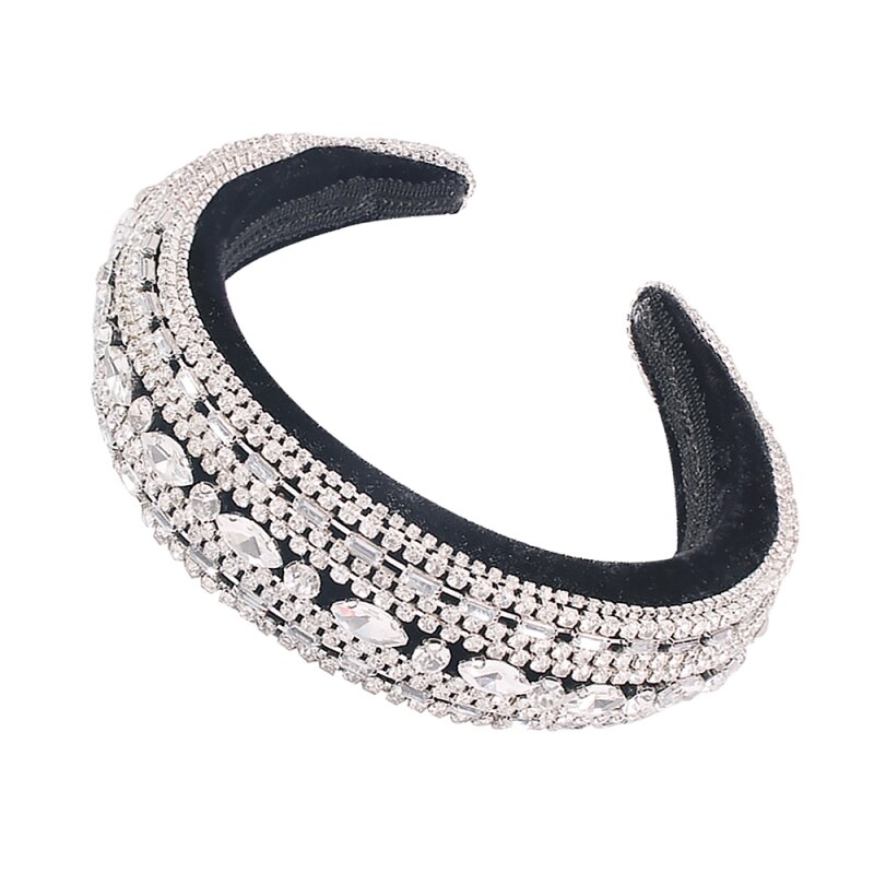 Mulheres coroa bandana menina senhoras strass hairbands cristal cheia hoop cabelo headwear festa de casamento acessórios para o cabelo ornamentos: 8