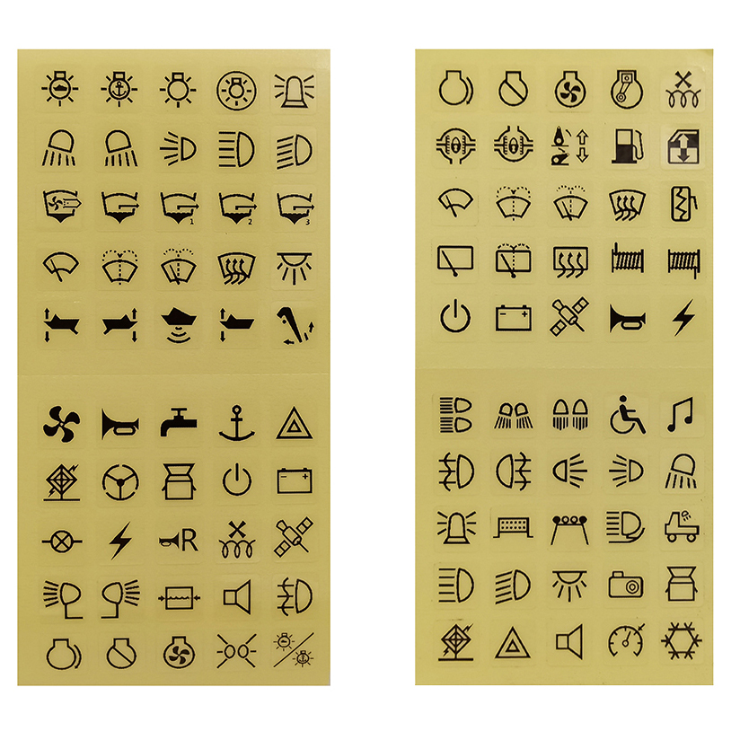 100 Clear Switch Stickers for Car Boat Instrument Rocker Push Switch Panel Decoration, Universal Led Switch Lables: Red