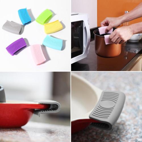 Useful Silicone Heat Insulation Oven Mitt Glove Casserole Ear Pan Pot Holder Oven Grip Anti Pot Clip Kitchen Accessories