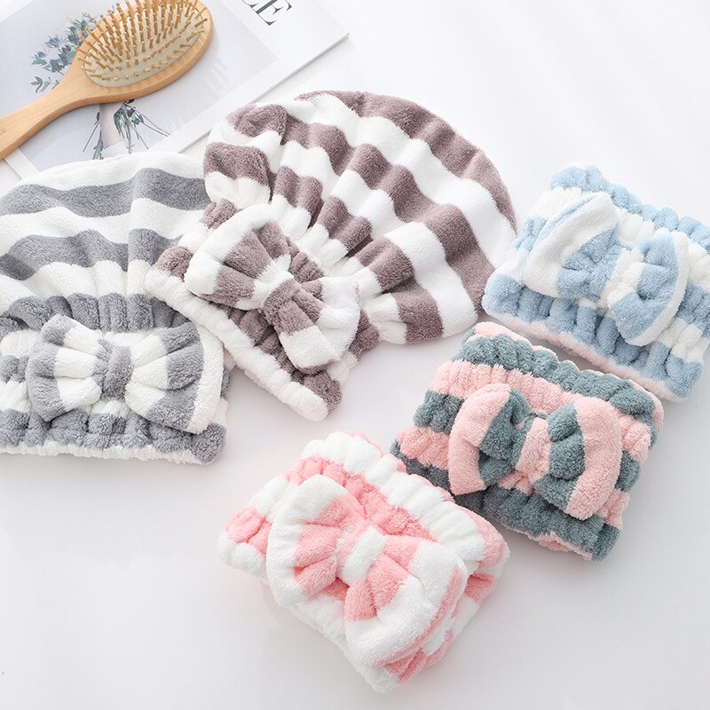 Waterabsorberende en drogende muts voor droog haar voor vrouwen, snel drogend haar, handdoek voor lang haar, verdikte shampoo, badmuts met tulband