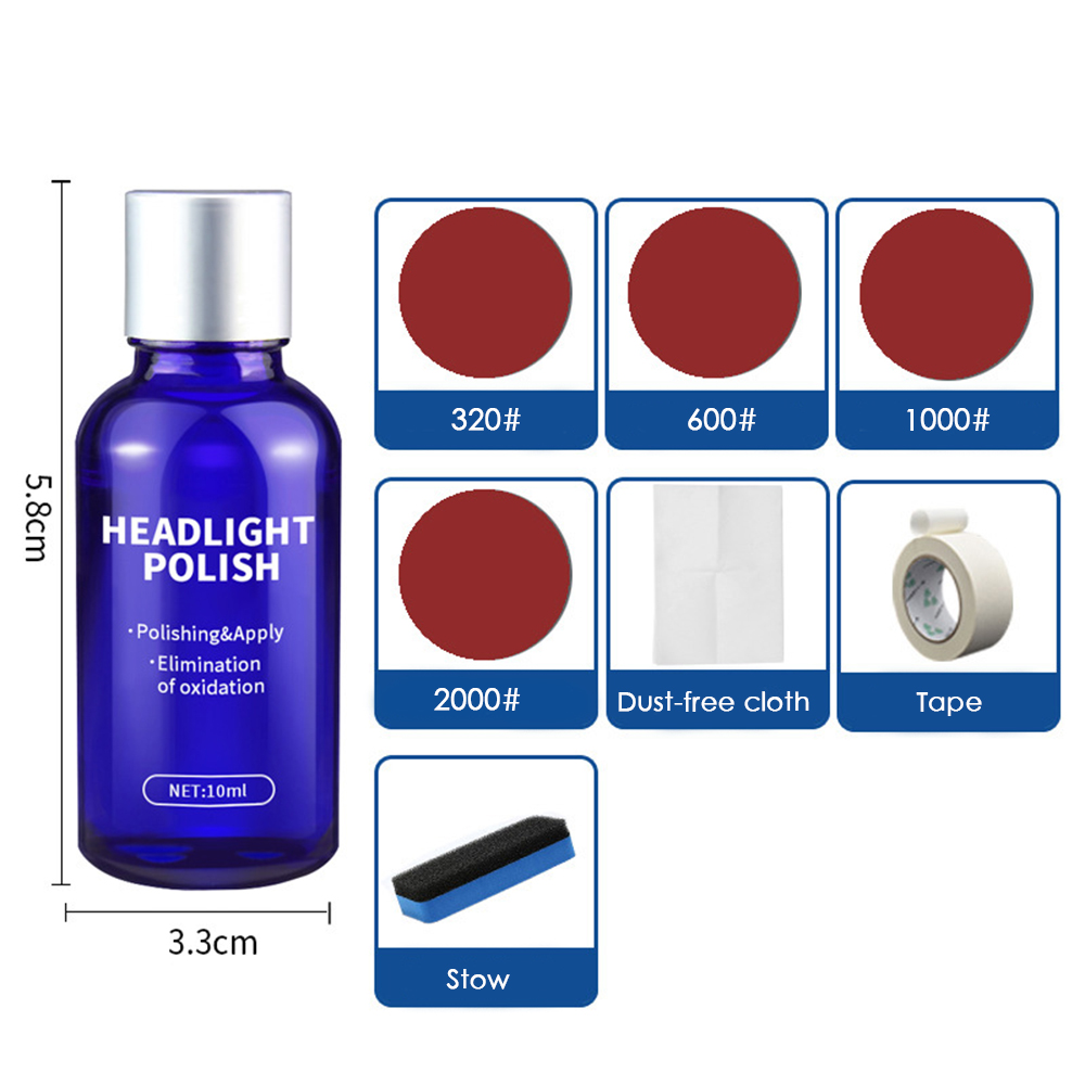 10ml/30ml Car Headlights Oxidation Liquid Ceramic Coat Super Hydrophobic Glass Coating Paint Care Auto Cleaning Accessories: 10ml