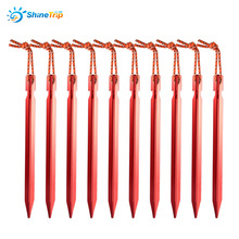 5 uds clavijas de tienda de aluminio 18cm Estaca de tienda con cuerda para tienda exterior clavo Peg tienda accesorios equipo