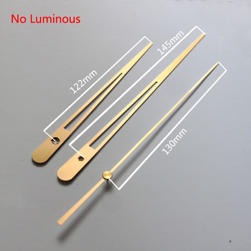 Metal Wall Clock Hands Gold Home Decor Hour Hand Minute Hand Second Hand with Luminous Large Clock Pointer Golden: white