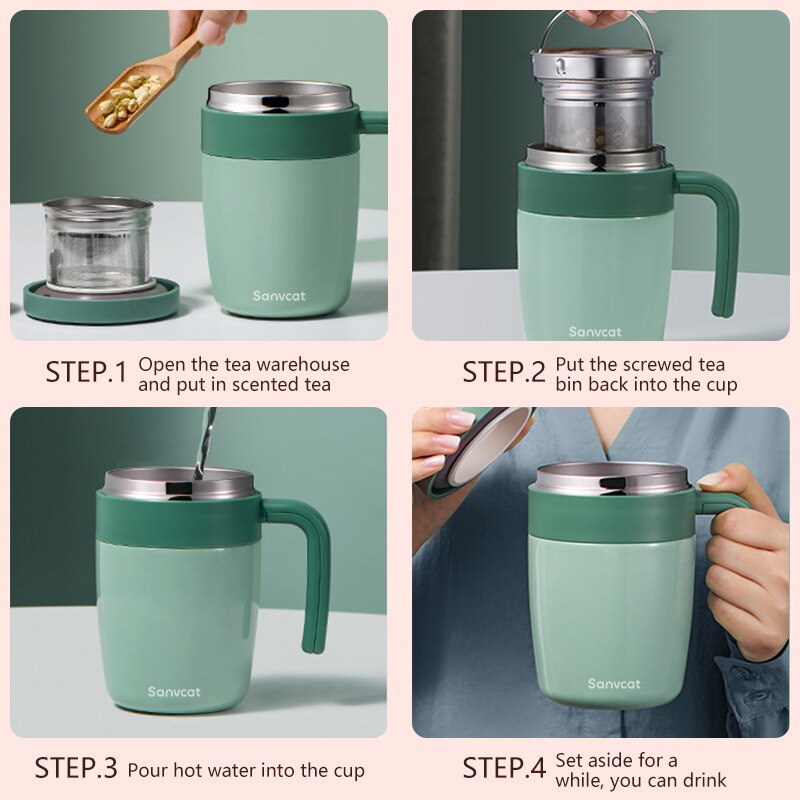 Xiaomi Mijia Thermos Cup Reusable Tea Iced Coffe Cup Office Thermal Mug Cold Usages Travel Hiking Luxury