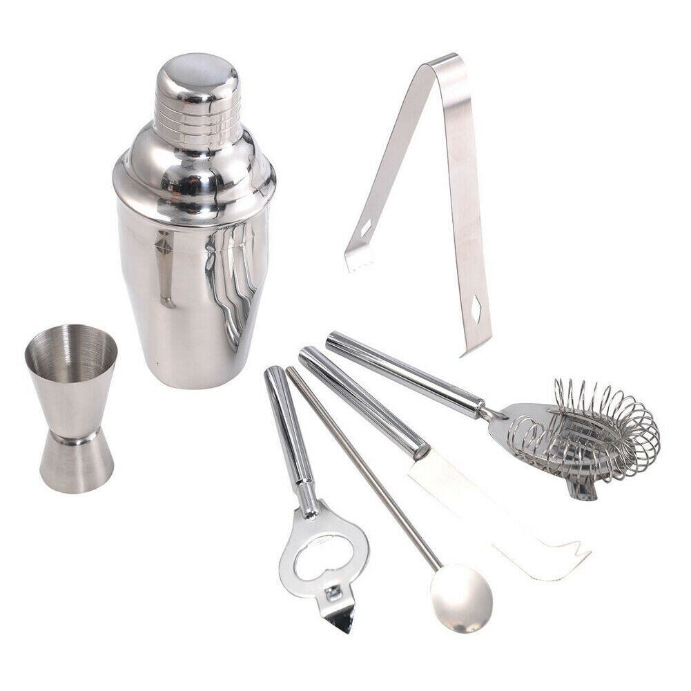 Stainless Steel Cocktail Shaker Mixer Drink Bartender Martini Tools Bar Set Kit Domestic Solid 5sets shaker