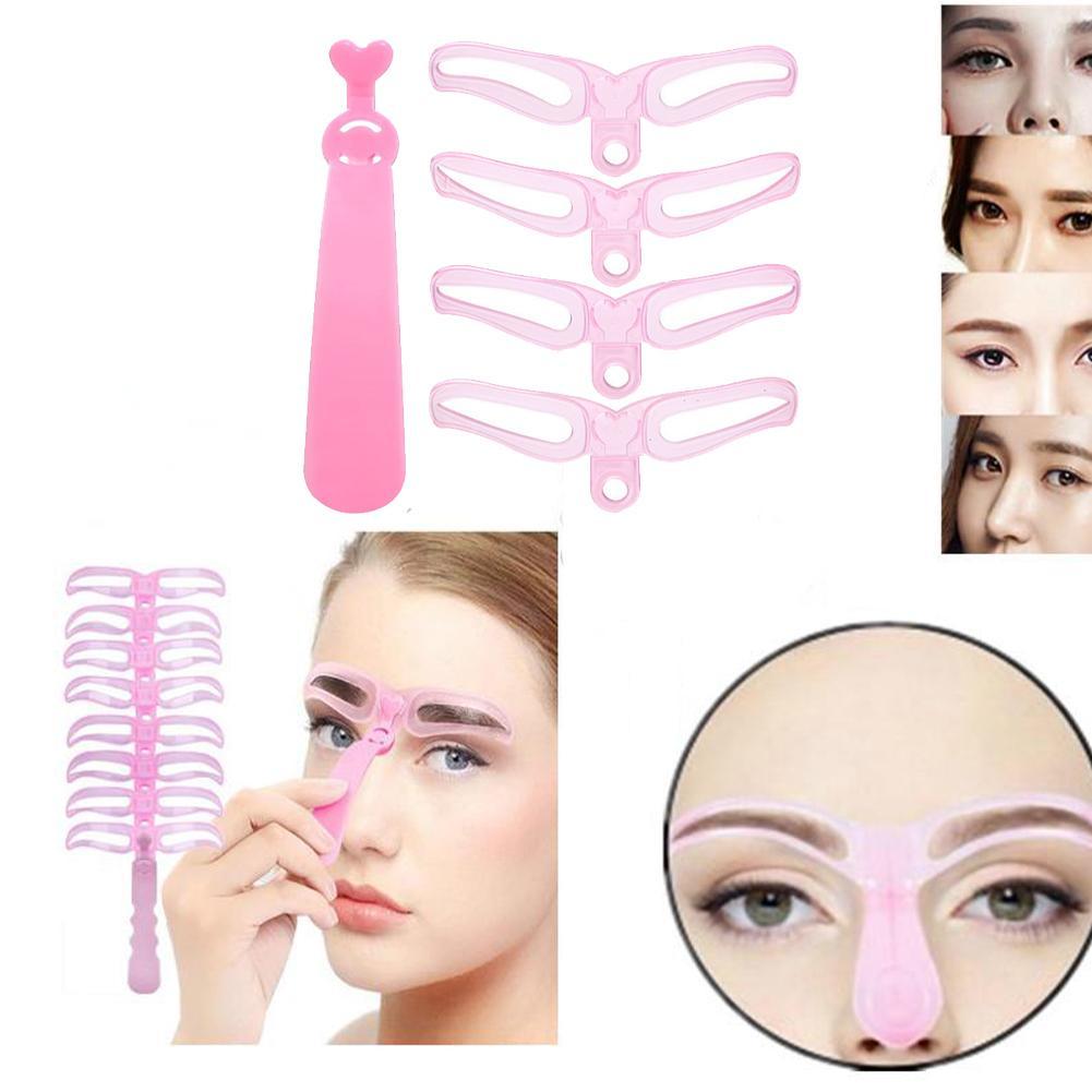 Eyebrow Stencils Reusable Eyebrow Shaping & Defining Tools Kit Stencils Template Drawing Shaper Eyebrow Beauty Cosmetic M8E7