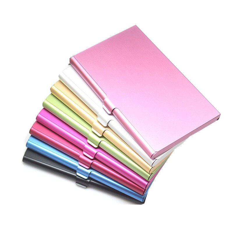 Casual Business Card Case Stainless Steel Aluminum Holder Metal Box Cover Credit Men Business Card Holder Metal Wallet