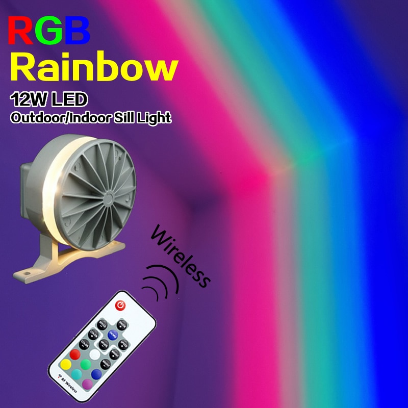 RGB LED sill light landscape hotel building door Decorative lights 220V RF Remote control KTV outdoor lighting