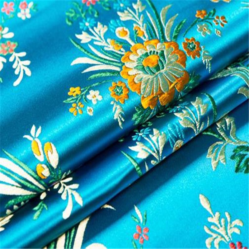 Jacquard Polyester Stoff Brokat Chinesische Blüte Krabbe Apfel Blumen- aufbringen Stoffe Für Herrliche Dame Bekleidung