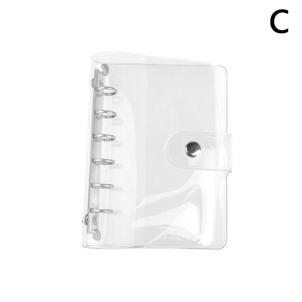 1pc Transparent Color Plastic Clip File Folder A5/a6/a7 Supplies Office Ring Agenda School Leaf Notebook Loose Binder Plann W8l1: A7