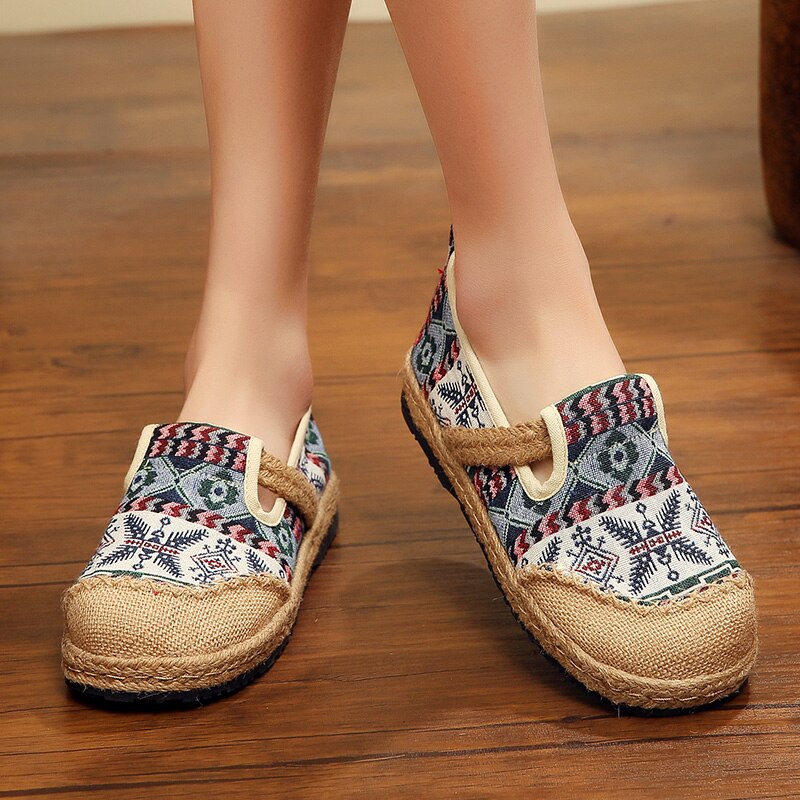 SONDR bordado vintage casual mujeres zapatos chinos planos slip on zapatillas mujer primavera y otoño oxfords punta redonda ayakkabi
