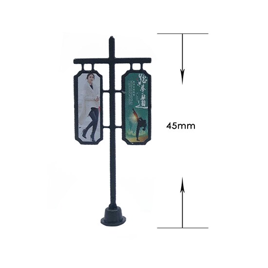 Simulation Billboard Model Scene Street Billboard Train Building Sand Table Micro Landscape Diorama Diy Material Accessories: 6