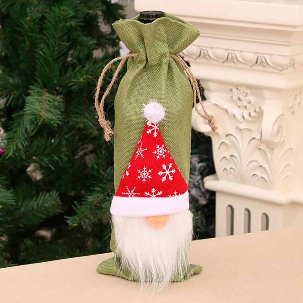 Santa Claus Christmas Tree Wine Bottle Covers Decoration Christmas Halloween Year Bags Holders Ornaments Navidad#45: A