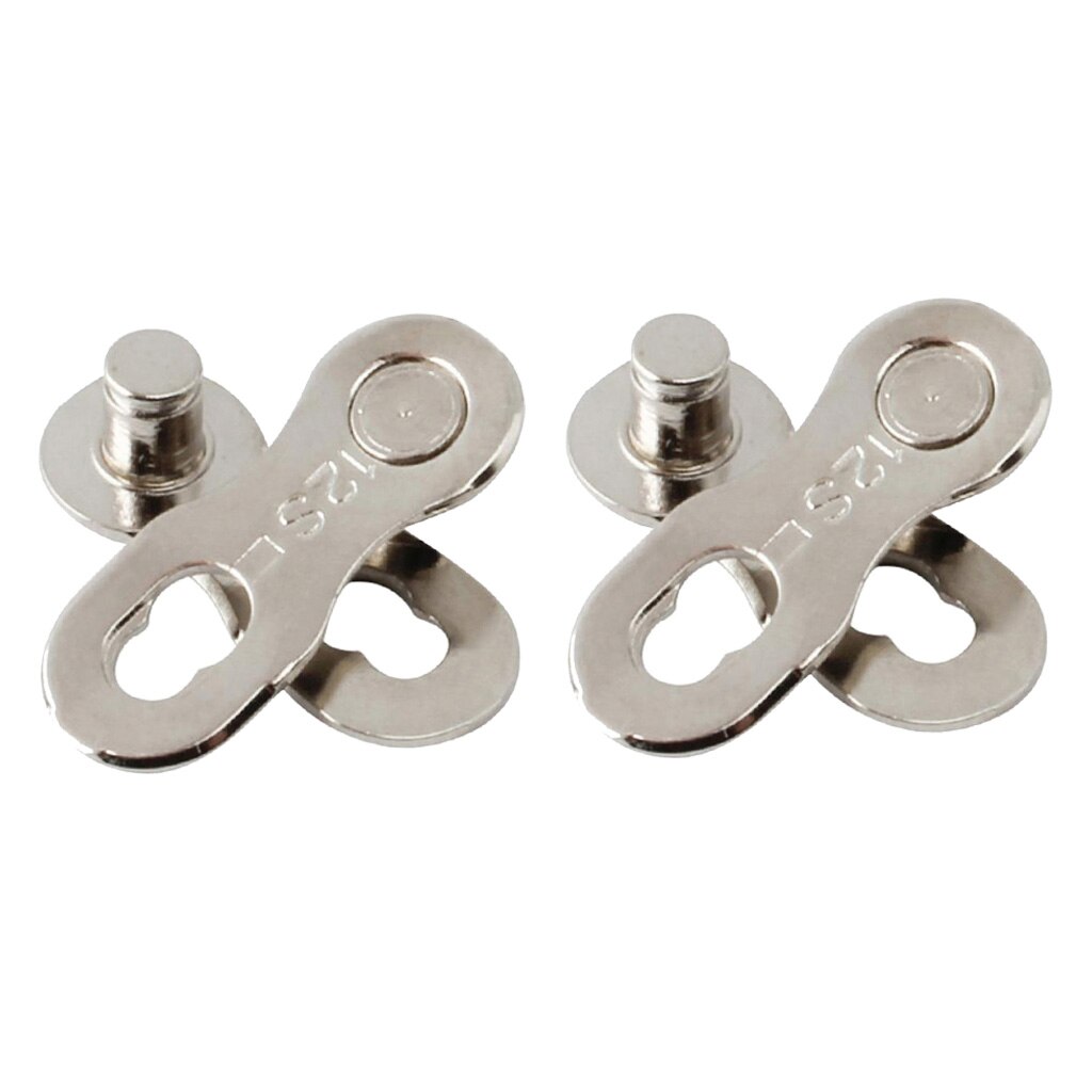 2 Pair Steel Bicycle Bike Chain Connector 12 Speed Chain Link Joint Silver