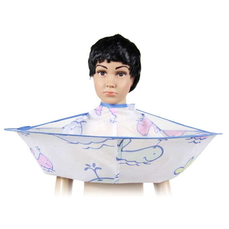 Cape de coupe de cheveux en tissu imperméable pour enfants de 0 à 10 ans, dessin animé bébé, tablier de coiffeur, J60B