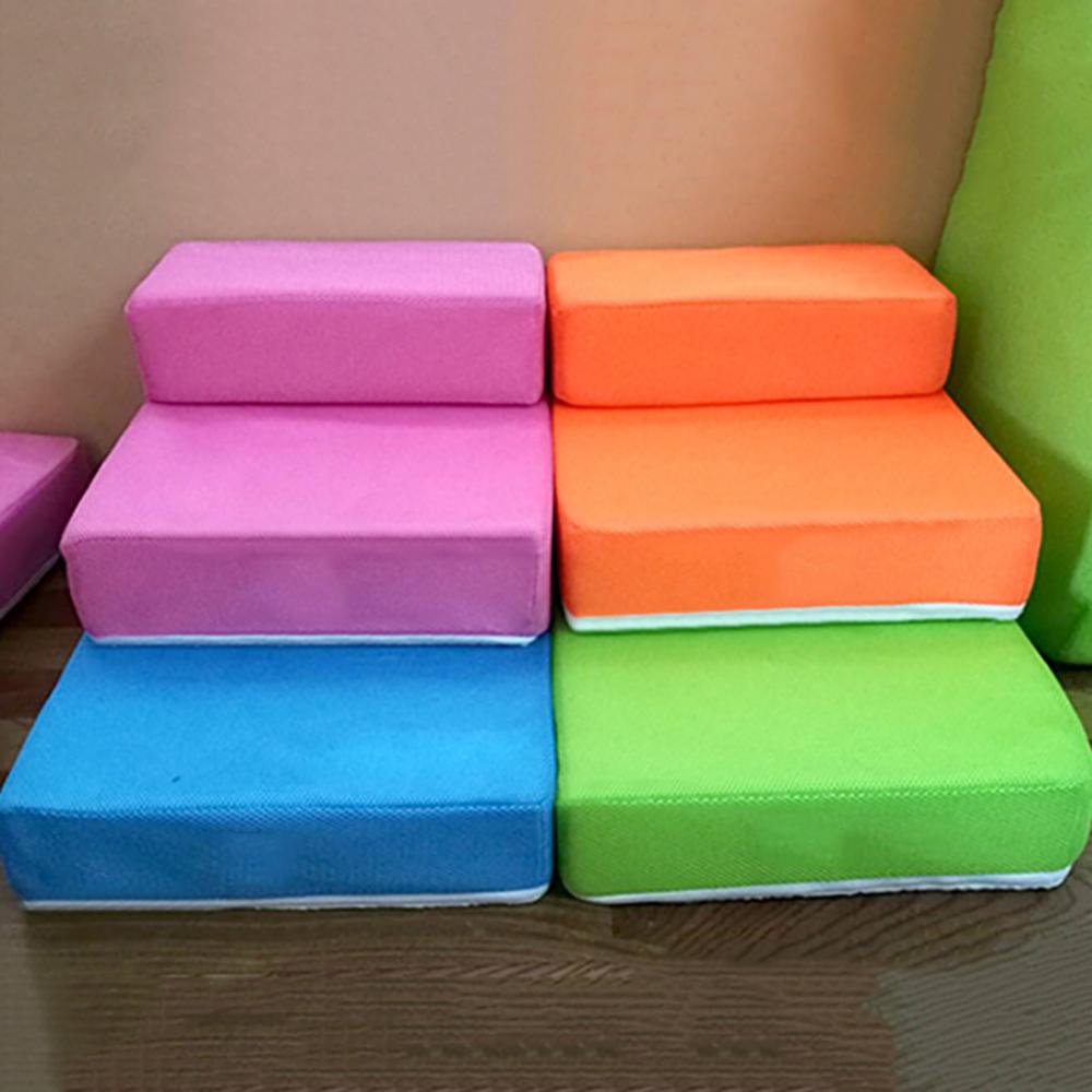 Rampa de malla plegable portátil de 2 escalones para mascotas, estera cómoda para animales, cama, cojín para casa