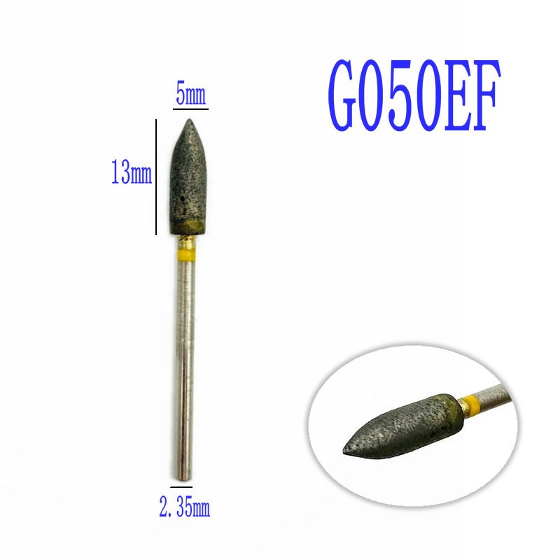 Fuly- Sintered Diamond HP Polisher Grinder for Polishing Trimming Drill 2.35mm Shank Dental HP Polishing Burs: G050EF