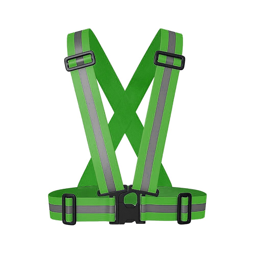 Zuja Elastische Reflecterende Kleding Outdoor Veiligheid Vest Nacht Fietsen Hoge Zichtbaarheid Riem Armband Heren Overall Werkkleding: Dark Green