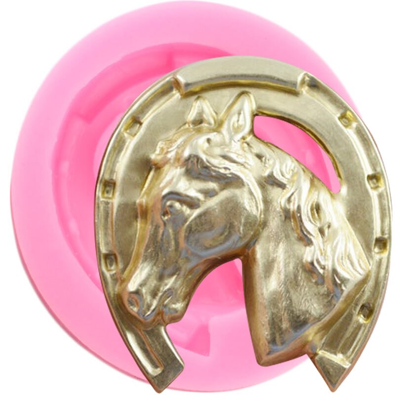 Cabeza de caballo molde de silicona herramientas de decoración de pasteles Sugarcraft DIY hornear Chocolate Fondant moldes de arcilla polimérica para dulces