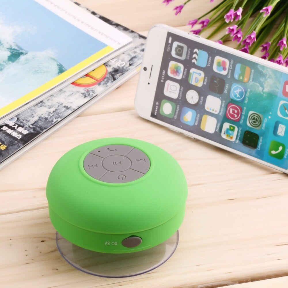 Portable Waterproof Bluetooth Speaker Wireless Car Handsfree Receive Call Music Suction Mic Mini Loudspeaker Box